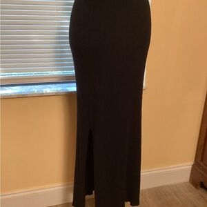 House of Harlow 1960 Black Maxi Skirt with Slit